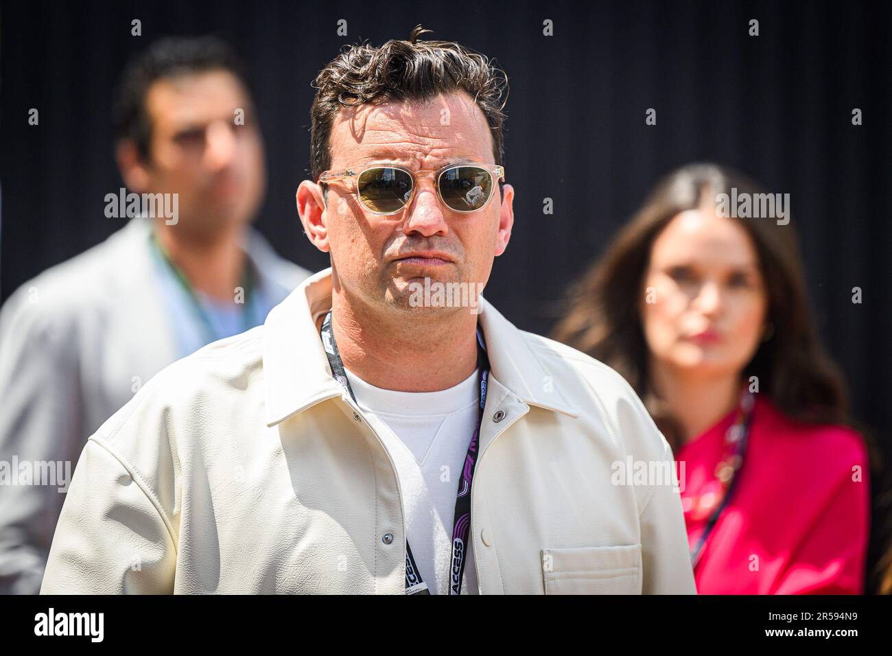 Monte Carlo, Monaco. 28th maggio, 2023. Il presentatore britannico di Formula uno sarà Buxton visto nel paddock F1 davanti alla gara del Gran Premio di Monaco F1. Il Gran Premio di Formula 1 di Monaco 80th ha visto vincere Max Verstappen della Red Bull davanti a Fernando Alonso dell'Aston Martin e all'Esteban OCON dell'Alpine. Come sempre a Monaco, molti eventi sono stati anche nel paddock con celebrità dal mondo dello sport, della musica e del cinema. (Foto di Andreja Cencic/SOPA Images/Sipa USA) Credit: Sipa USA/Alamy Live News Foto Stock