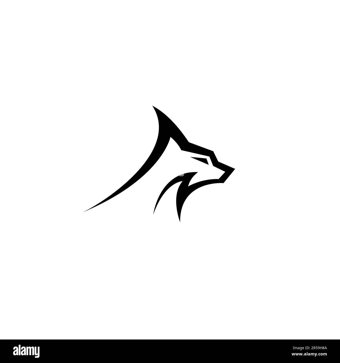 Vettore logo astratto Panther Cat. design del logo jaguar Illustrazione Vettoriale