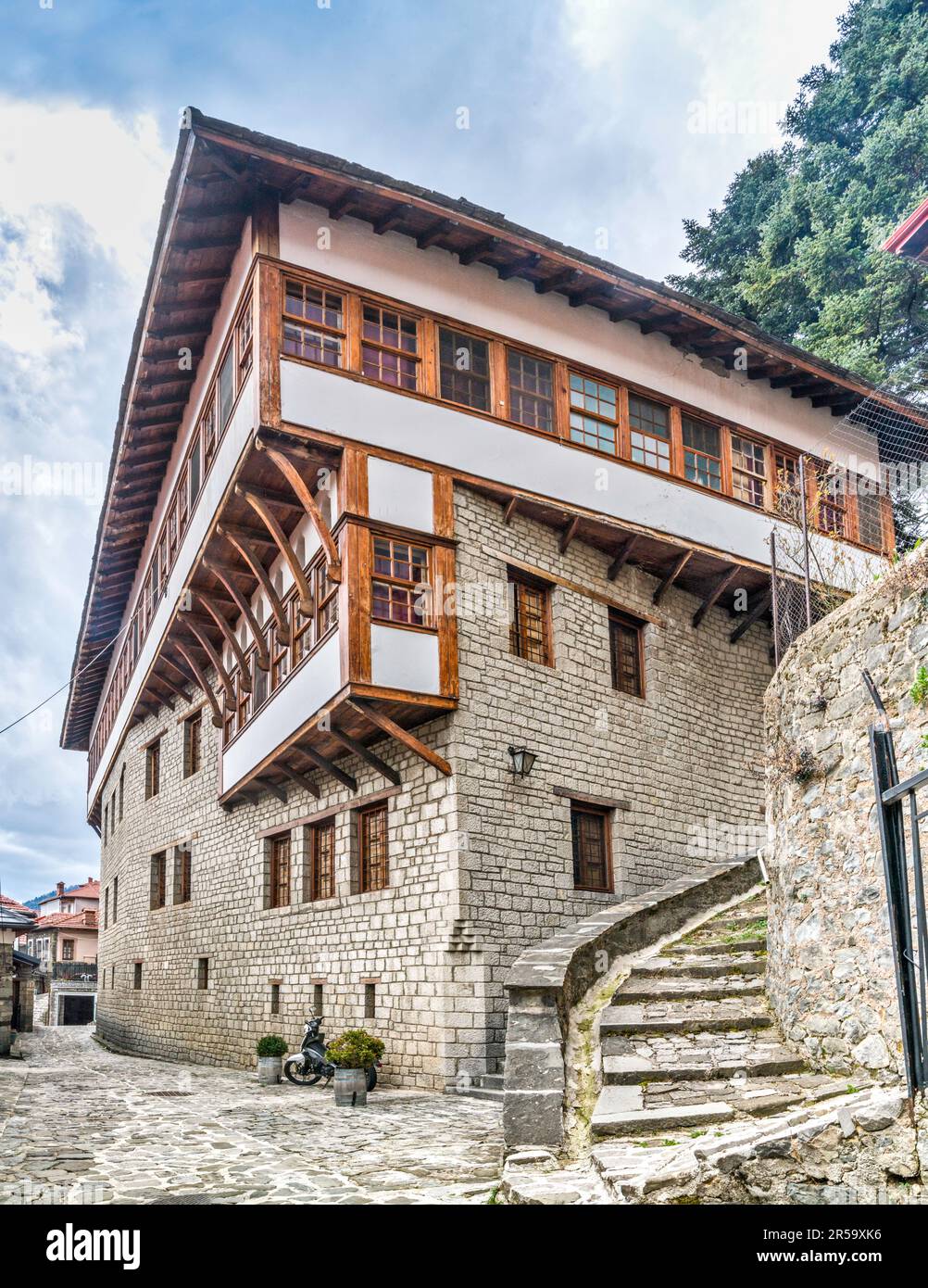 Museo d'Arte popolare di Metsovo, a Tositsas Mansion in Metsovo, regione Epiro, Grecia Foto Stock