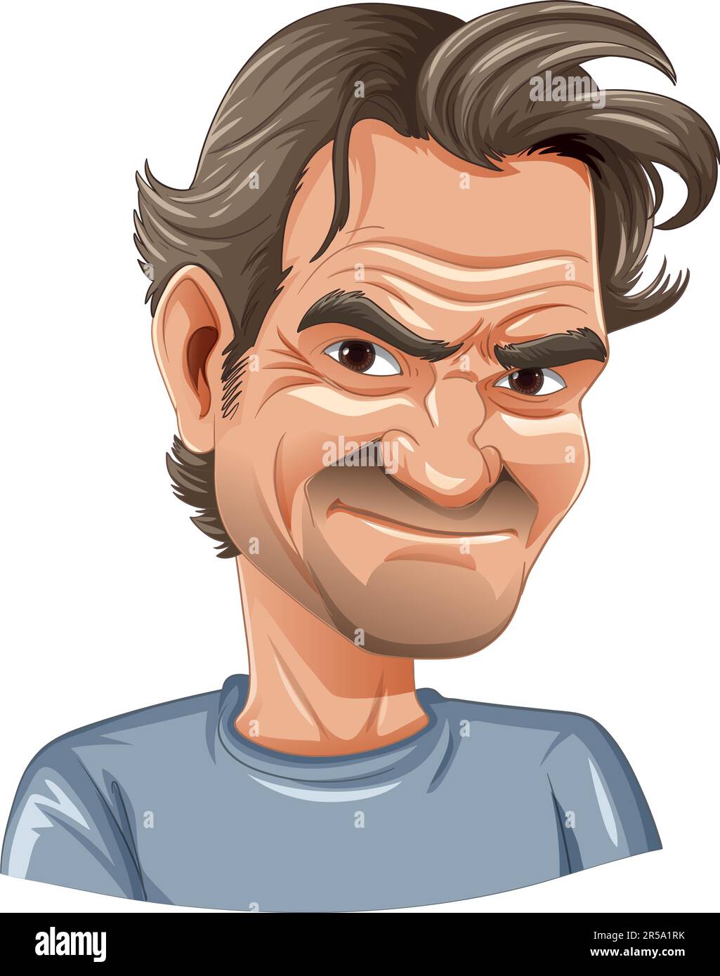 Bangkok, Thailandia 25 maggio 2023. Caricatura dell'illustrazione di Roger Federer Illustrazione Vettoriale