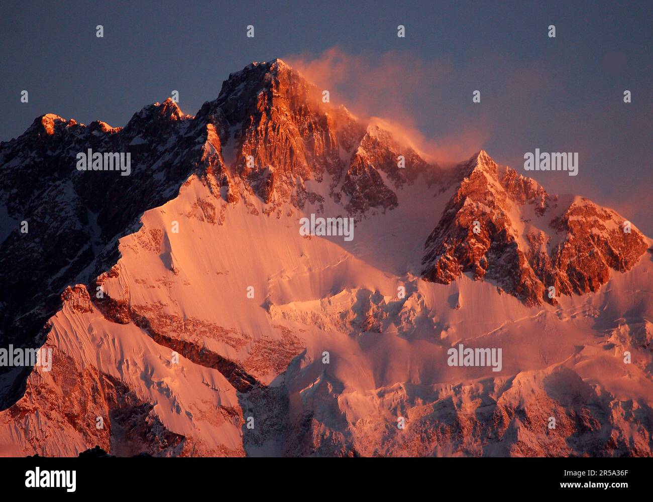 Sacro picco e Deità Guardiana del Sikkim Foto Stock