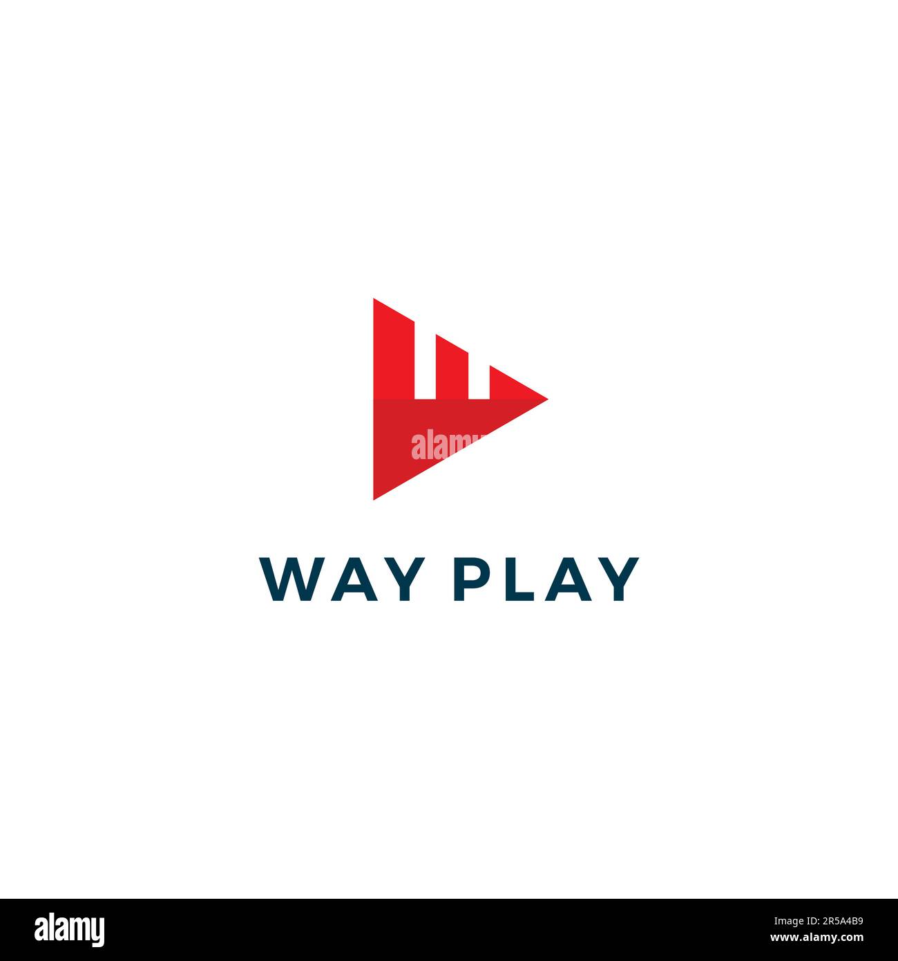 Design del logo W Play. Logo Letter W. Illustrazione Vettoriale