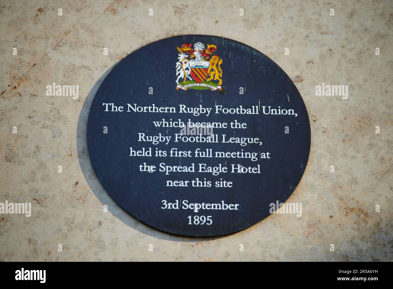 Targa Manchester Rugby Football League Foto Stock