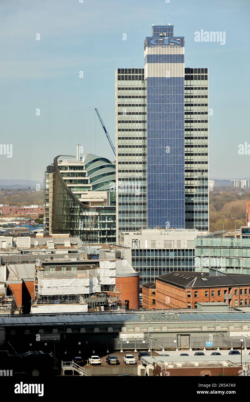 Skyline della torre Manchester CIS Foto Stock