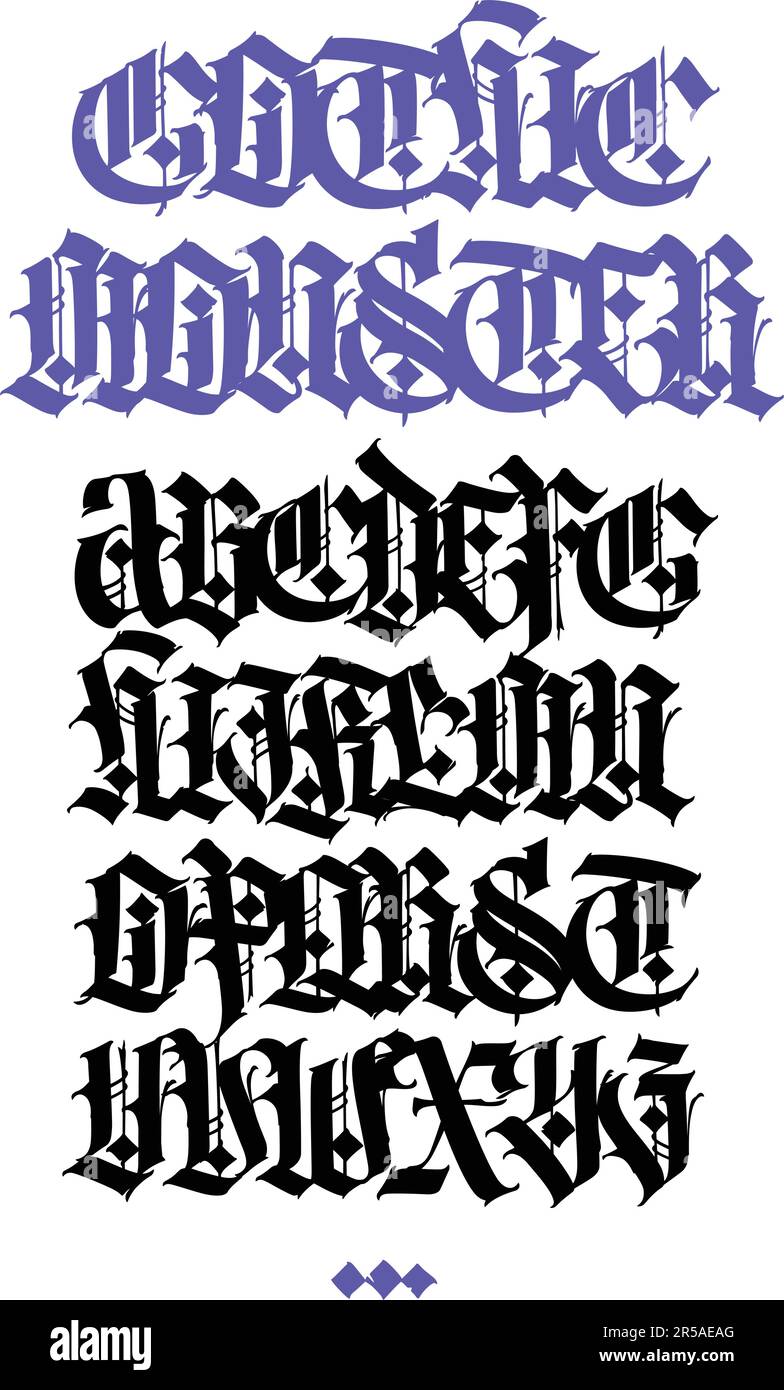 Alfabeto gotico maiuscolo Immagini senza sfondo e Foto Stock ritagliate -  Alamy