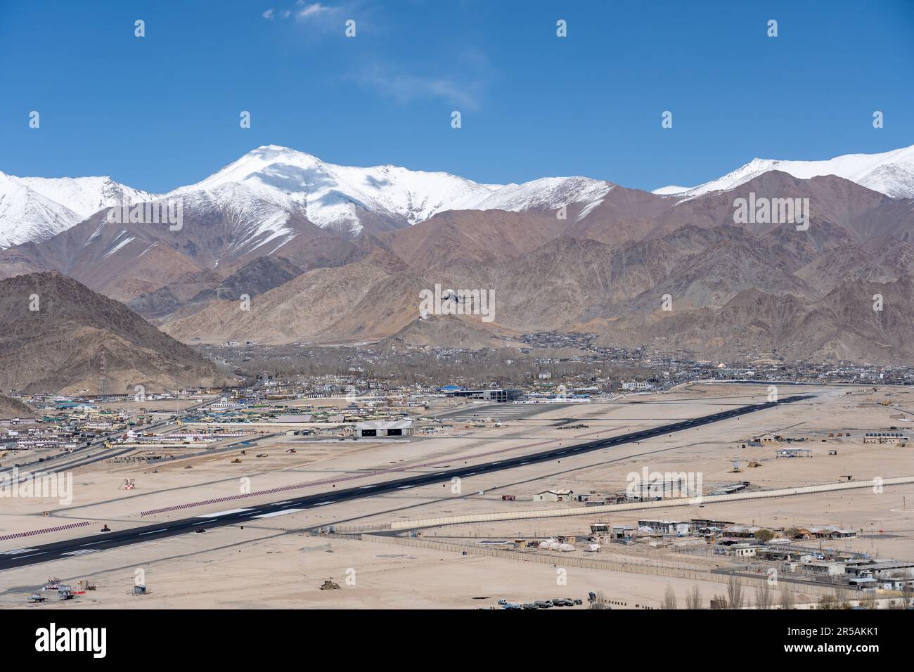 Aeroporto Kushok Bakula Rimpochee di Leh, India Foto Stock