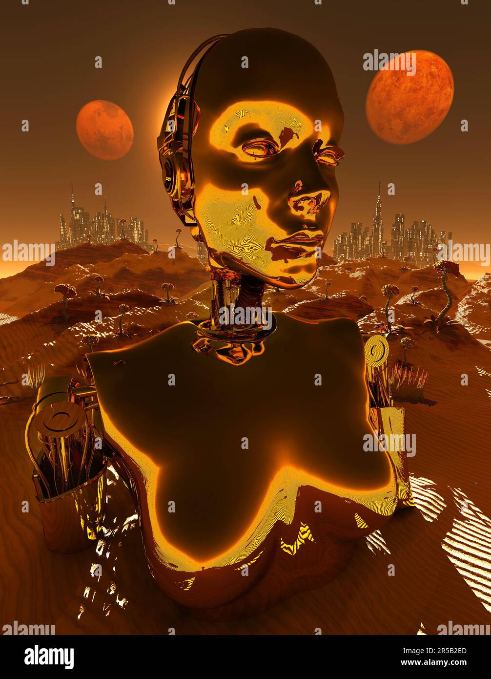 Paesaggio esoplanare Foto Stock