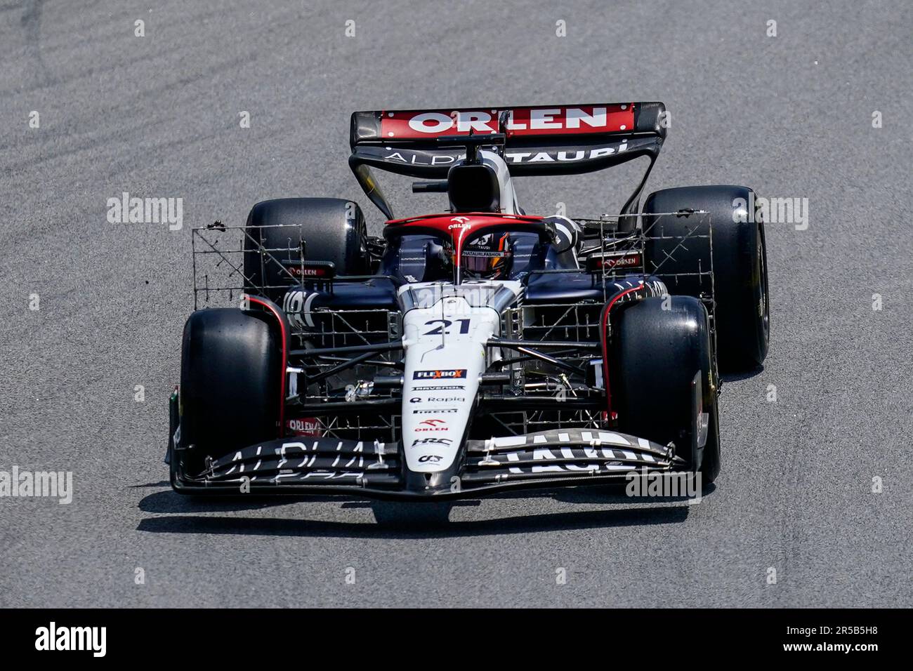 Spagna, 02/06/2023, Nick de Vries (Olanda), Scuderia AlphaTauri AT04 Credit: PRESSINPHOTO SPORTS AGENCY/Alamy Live NewsCredit: PRESSINPHOTO SPORTS/ Alamy Live News Foto Stock