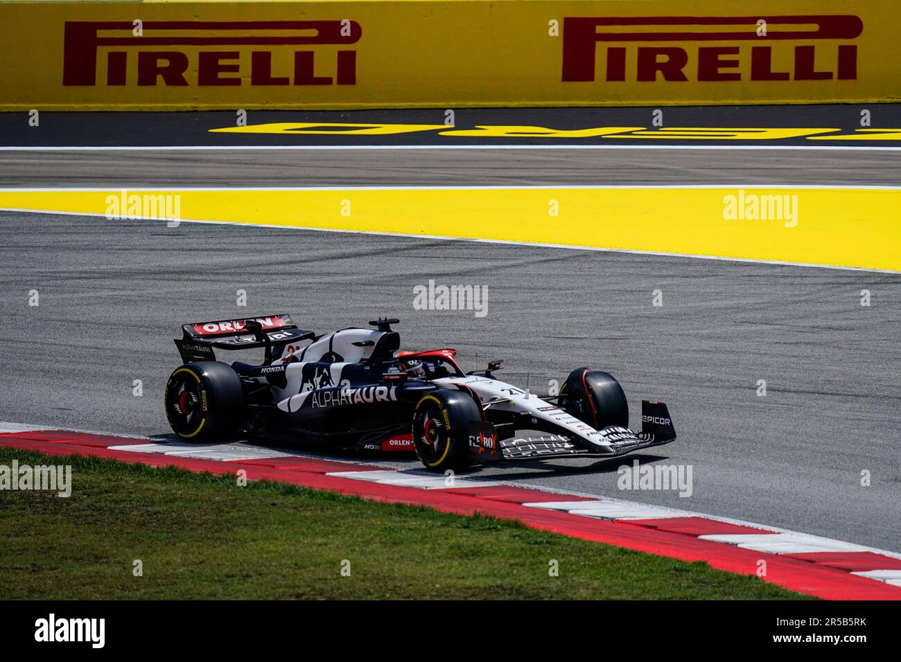 Spagna, 02/06/2023, Nick de Vries (Olanda), Scuderia AlphaTauri AT04Credit: PRESSINPHOTO SPORTS/ Alamy Live News Foto Stock