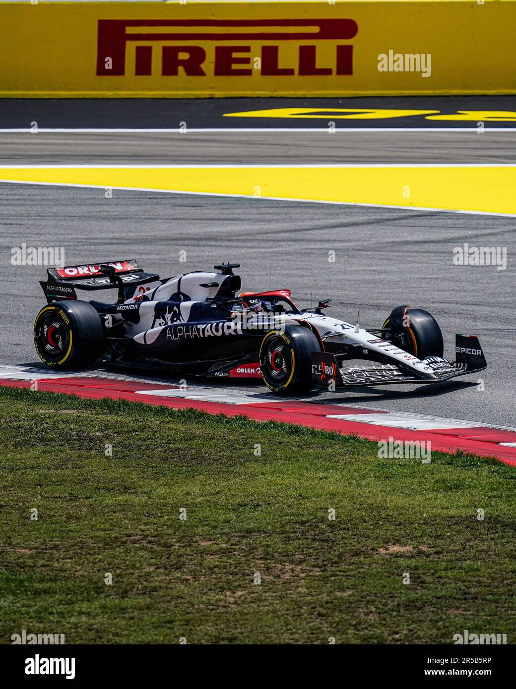 Spagna, 02/06/2023, Nick de Vries (Olanda), Scuderia AlphaTauri AT04Credit: PRESSINPHOTO SPORTS/ Alamy Live News Foto Stock