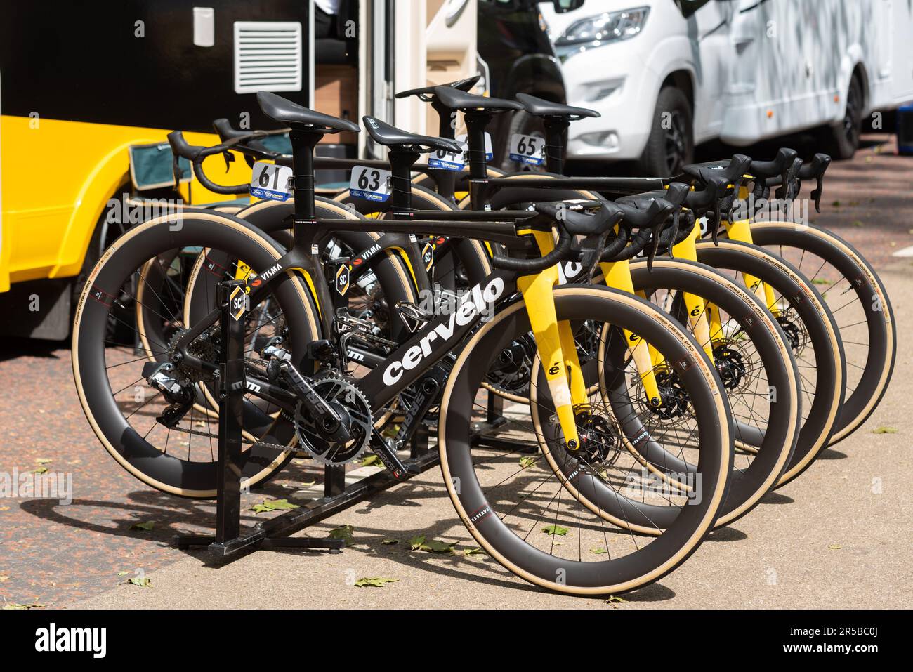 Team Jumbo Visma Cervelo Racing Bicycles al Classique UCI Women's WorldTour Road Stage 3 2023 Ford RideLondon Foto Stock