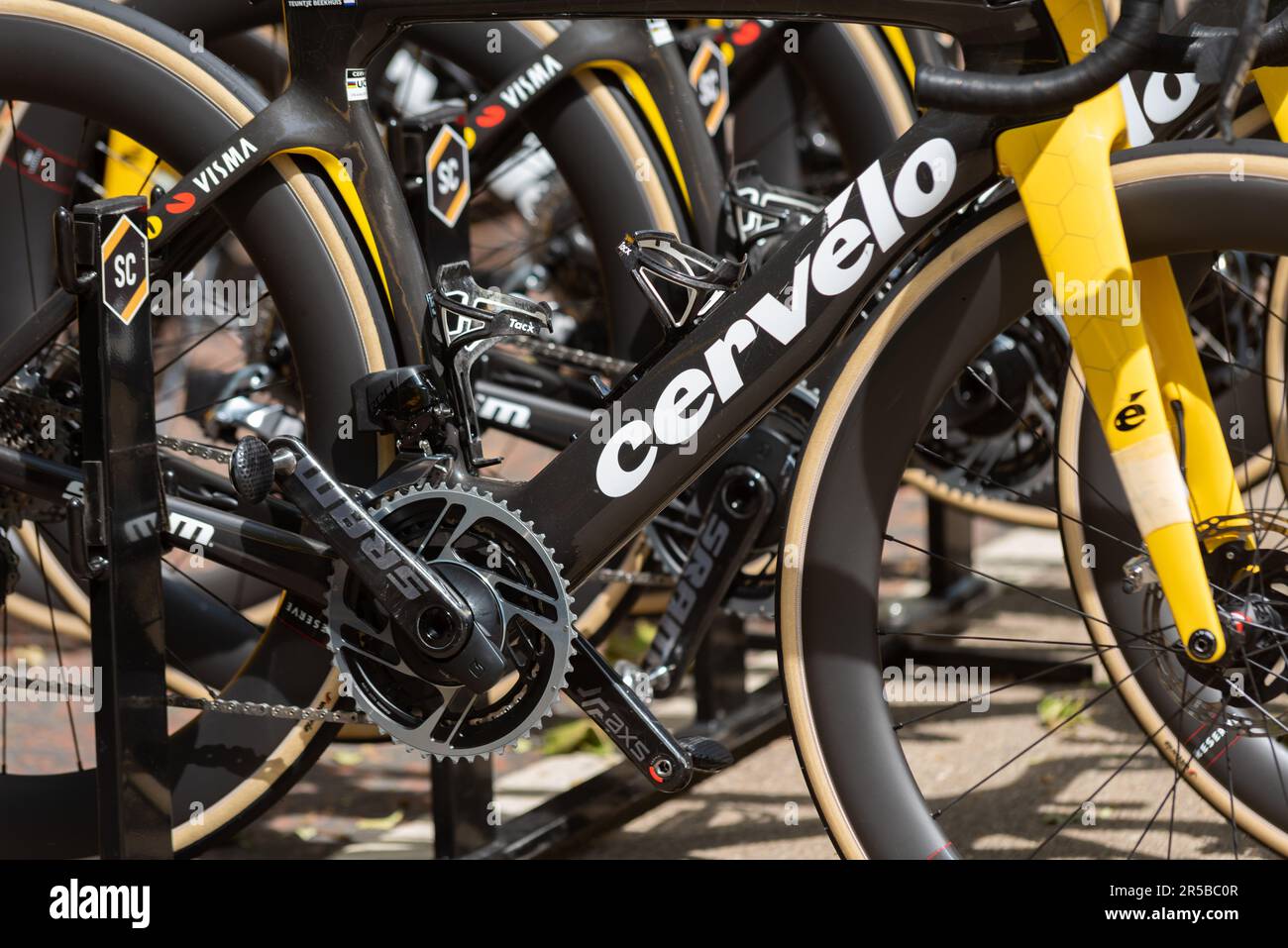 Team Jumbo Visma Cervelo Racing bike al Classique UCI Women's WorldTour Road Stage 3 2023 Ford RideLondon Foto Stock