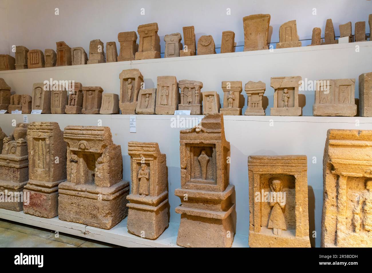 Isola di Mozia, Museo Giuseppe Whitaker, Marsala e Trapani, Sicilia, Italia. Mozia è stata fondata nel 8th ° secolo a.C. dai Fenici e ha remaine Foto Stock