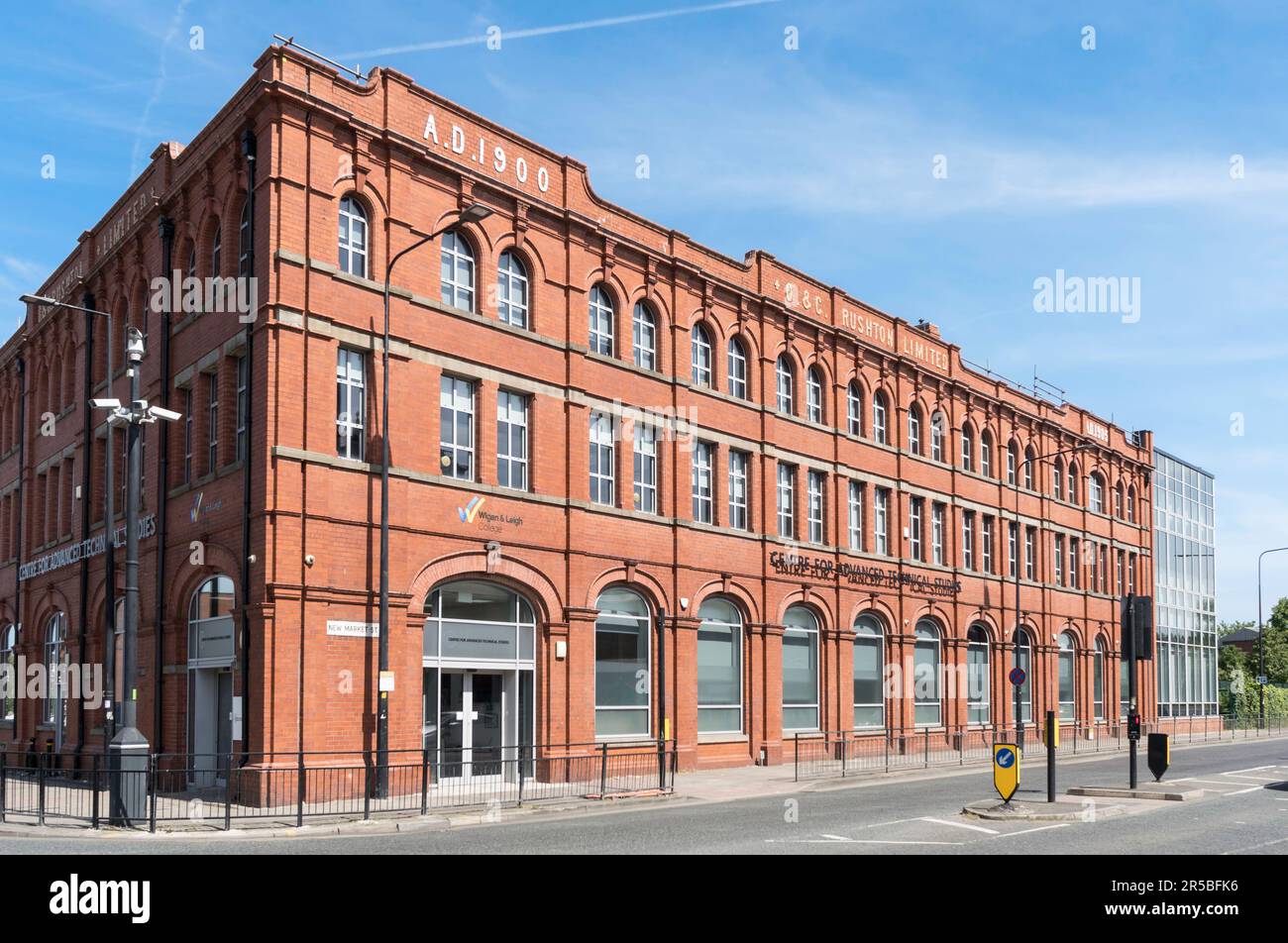 Wigan e Leigh College Building a Wigan, Greater Manchester, Inghilterra, Regno Unito Foto Stock