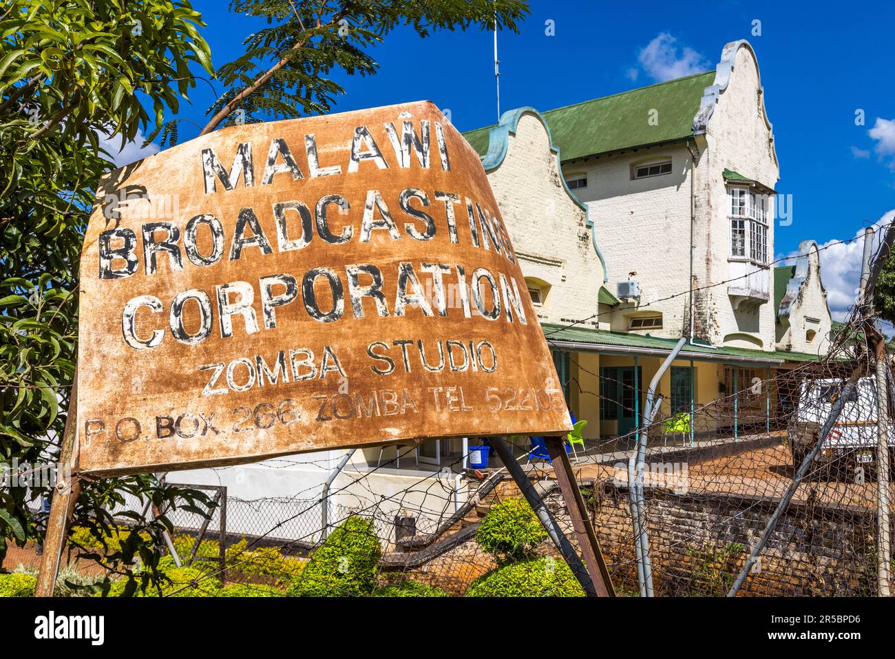 Edifici coloniali a Zomba, Malawi Foto Stock