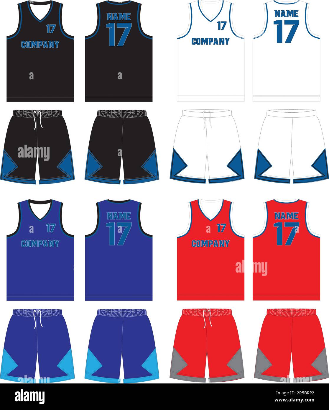 Modello Shorts da basket in uniforme per il Basketball Club Illustrazione Vettoriale