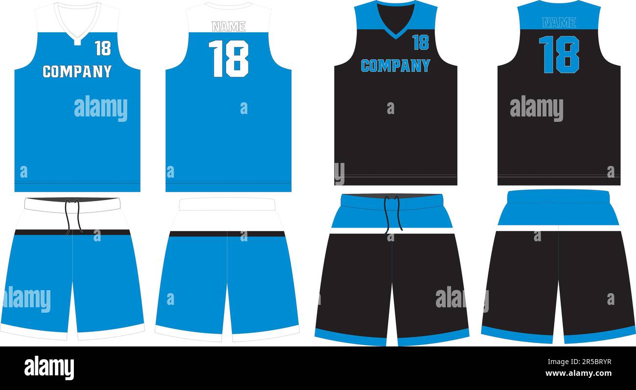 Modello Shorts da basket in uniforme per il Basketball Club Illustrazione Vettoriale