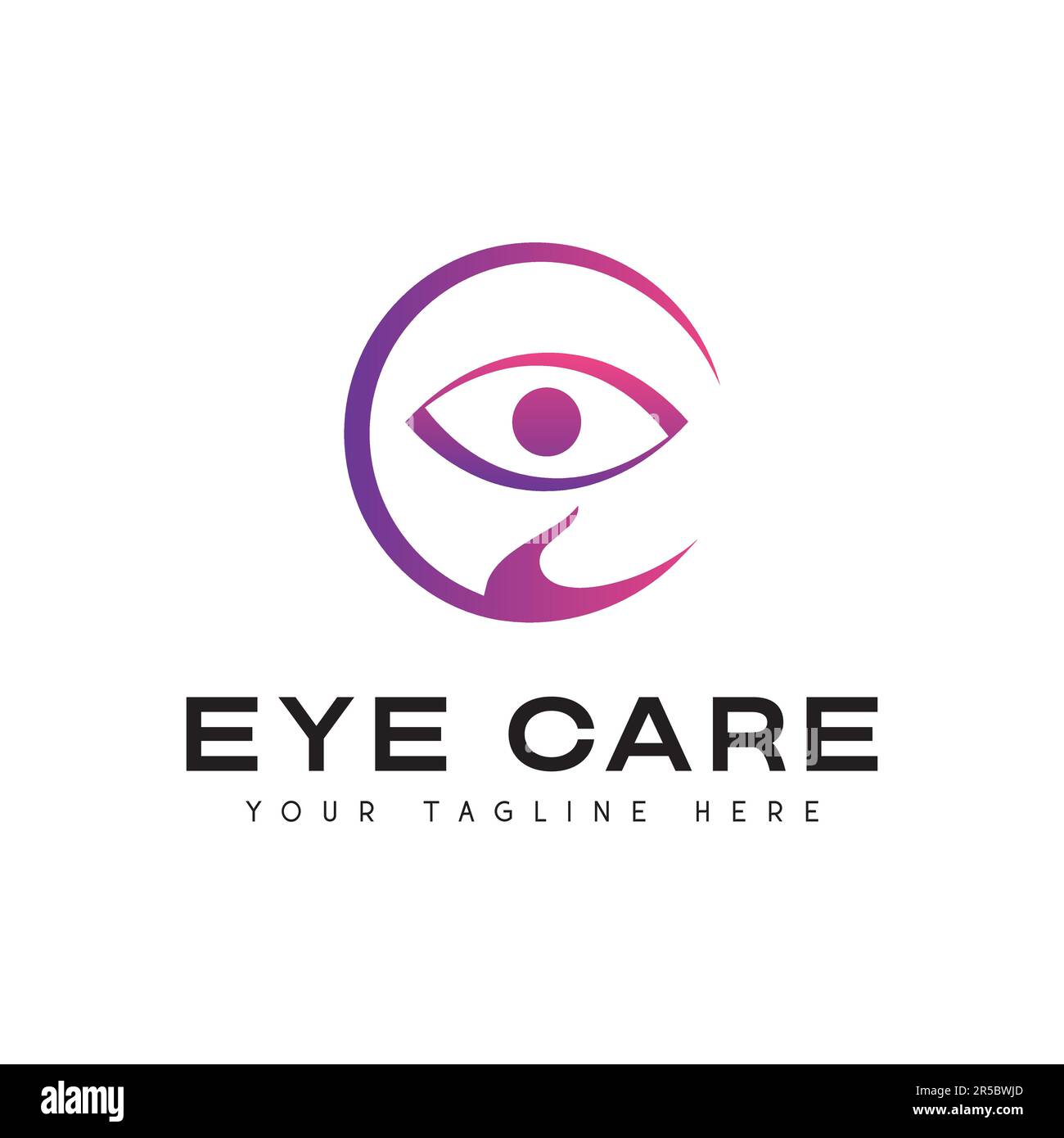 Logo Eye Care Design Logo Eye Clinic logotipo Illustrazione Vettoriale