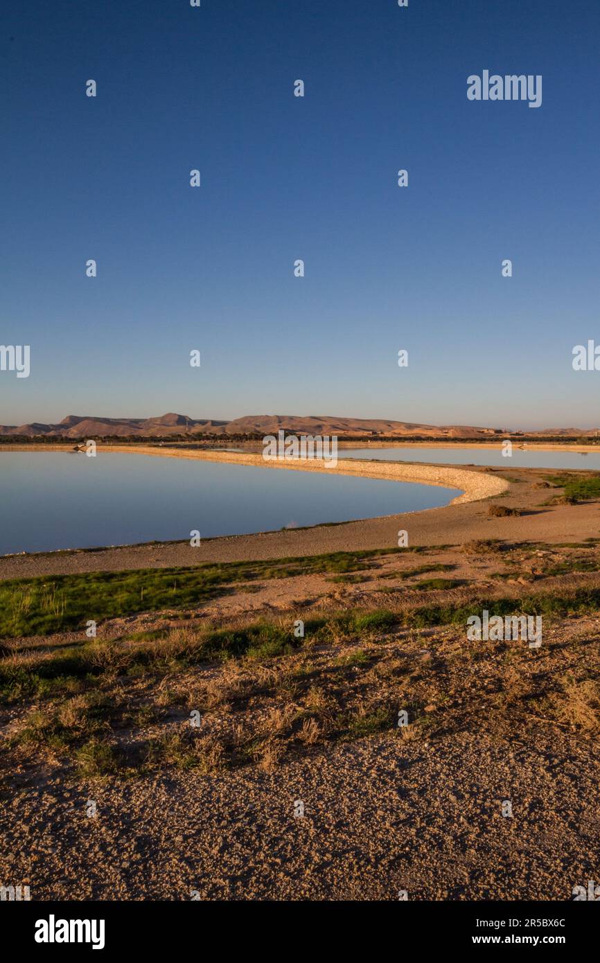 Soluzione DI ONEE per le acque reflue: Stazione di trattamento a Taourirt, Marocco Foto Stock