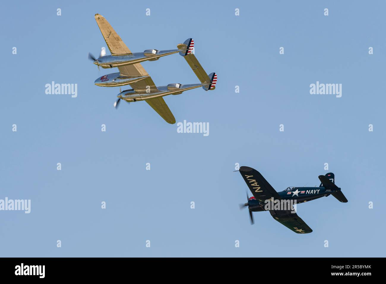 Flying Bulls al Pardubice Air Show 2023 a Pardubice, Repubblica Ceca Foto Stock