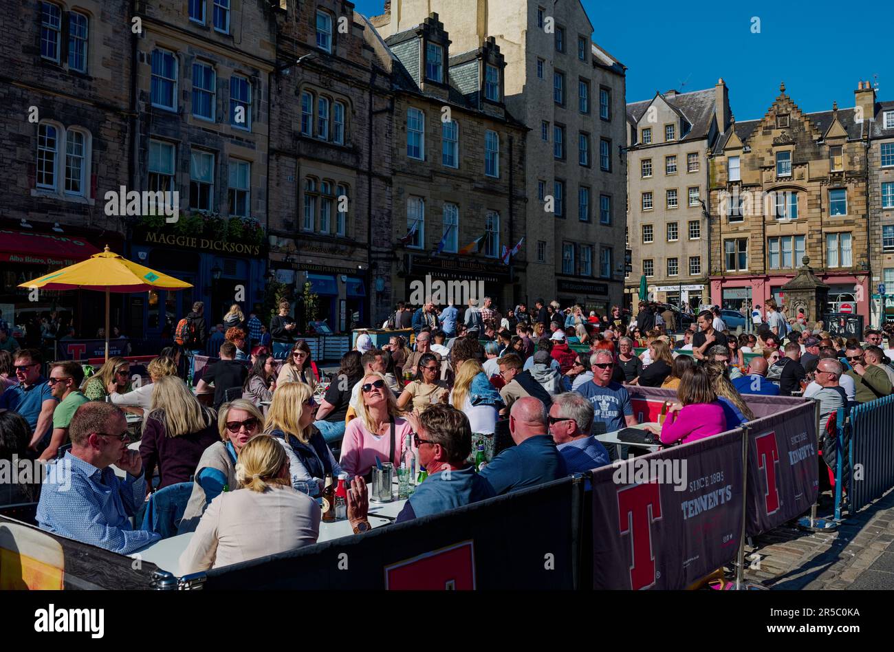 Edimburgo Scozia, Regno Unito 02 giugno 2023. METEO Regno Unito Grassmarket. credito sst/alamy notizie dal vivo Foto Stock