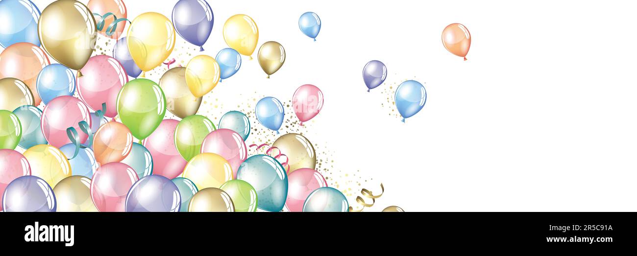 Colore sfondo palloncini - festa tema di design Foto Stock