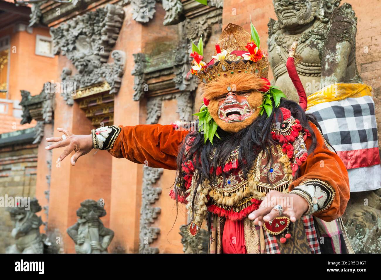 Spettacolo balinese di danza Kecak, Ubud, Bali, Indonesia Foto Stock