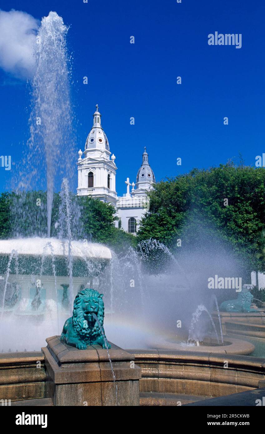 Plaza de las Delezias, Ponce, Puerto Rico e dei Caraibi Foto Stock