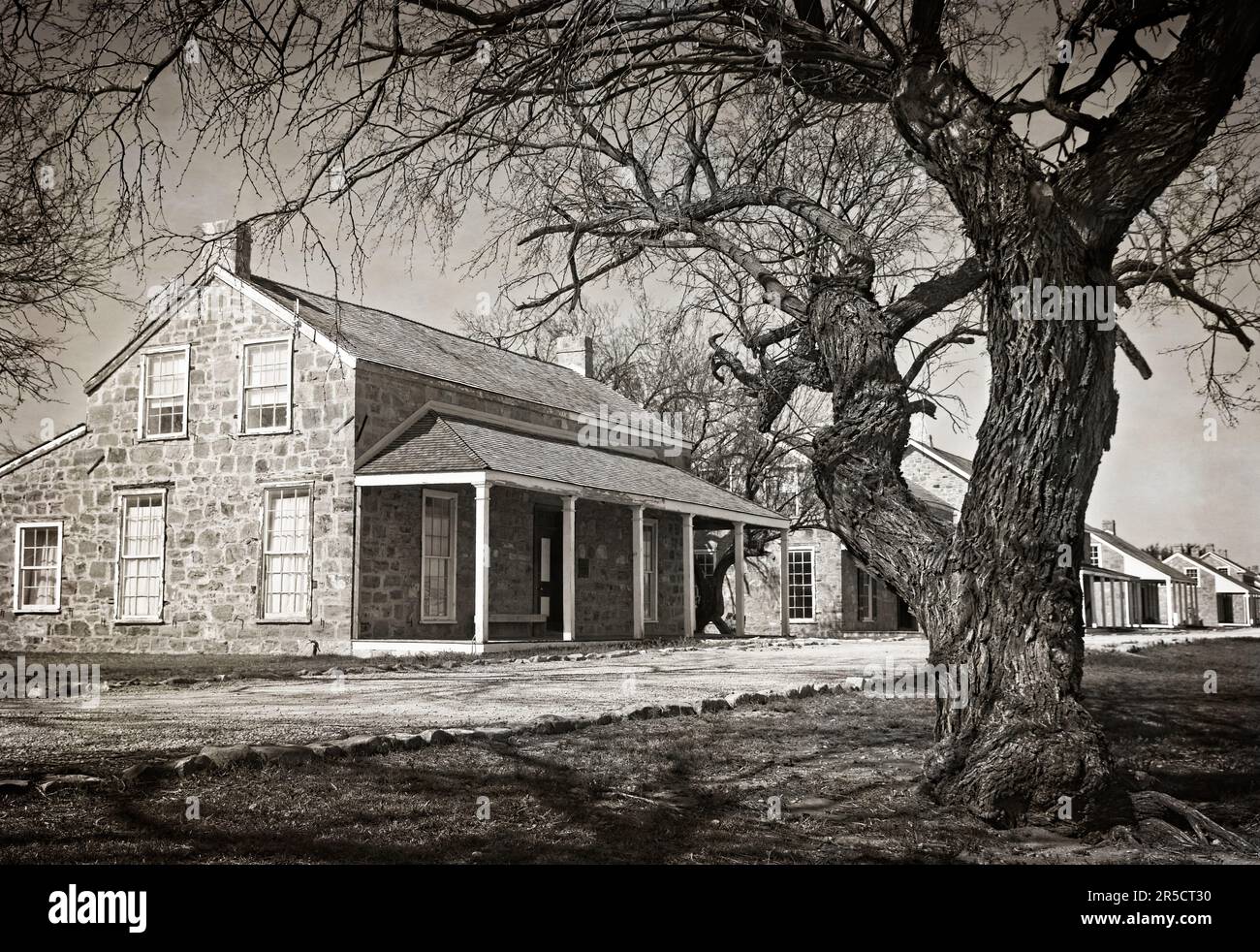 Fort Concho, San Angelo, Texas; la Stringer House fu usata per i quartieri ufficiali. Foto Stock