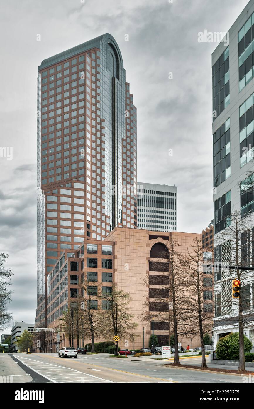 Grattacieli nel centro di Charlotte, North Carolina, USA Foto Stock