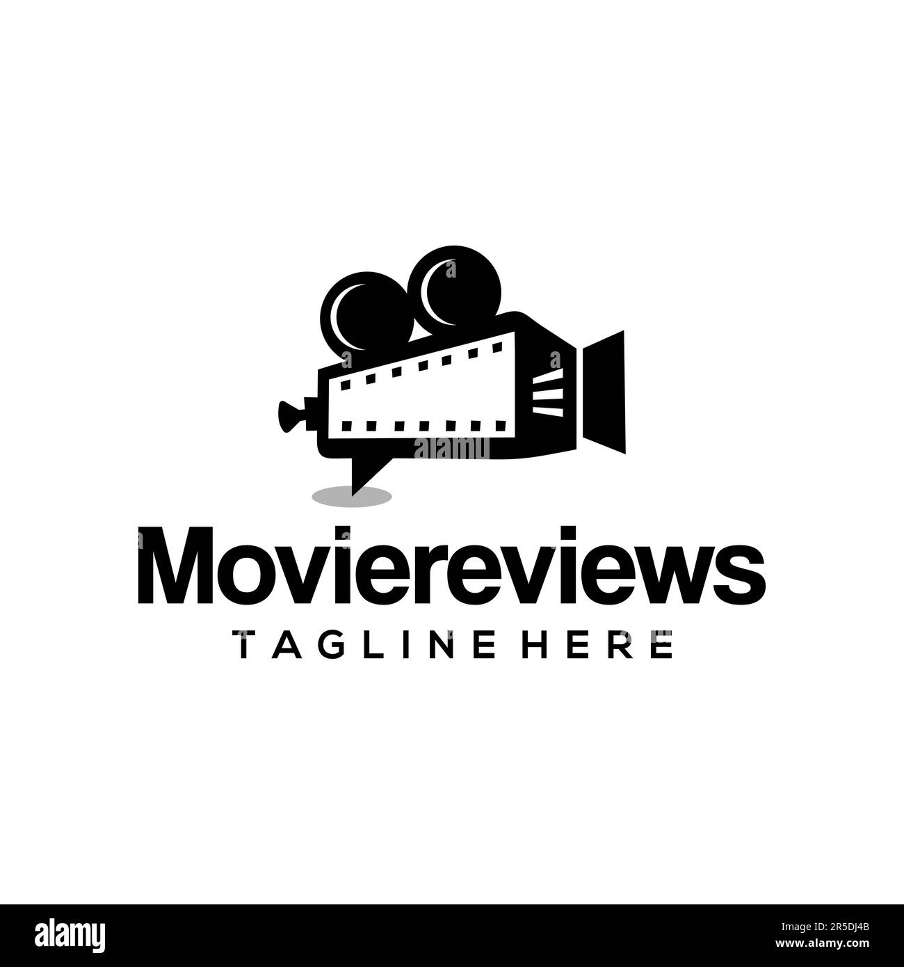 Video revisione logo modello idea creativa Illustrazione Vettoriale