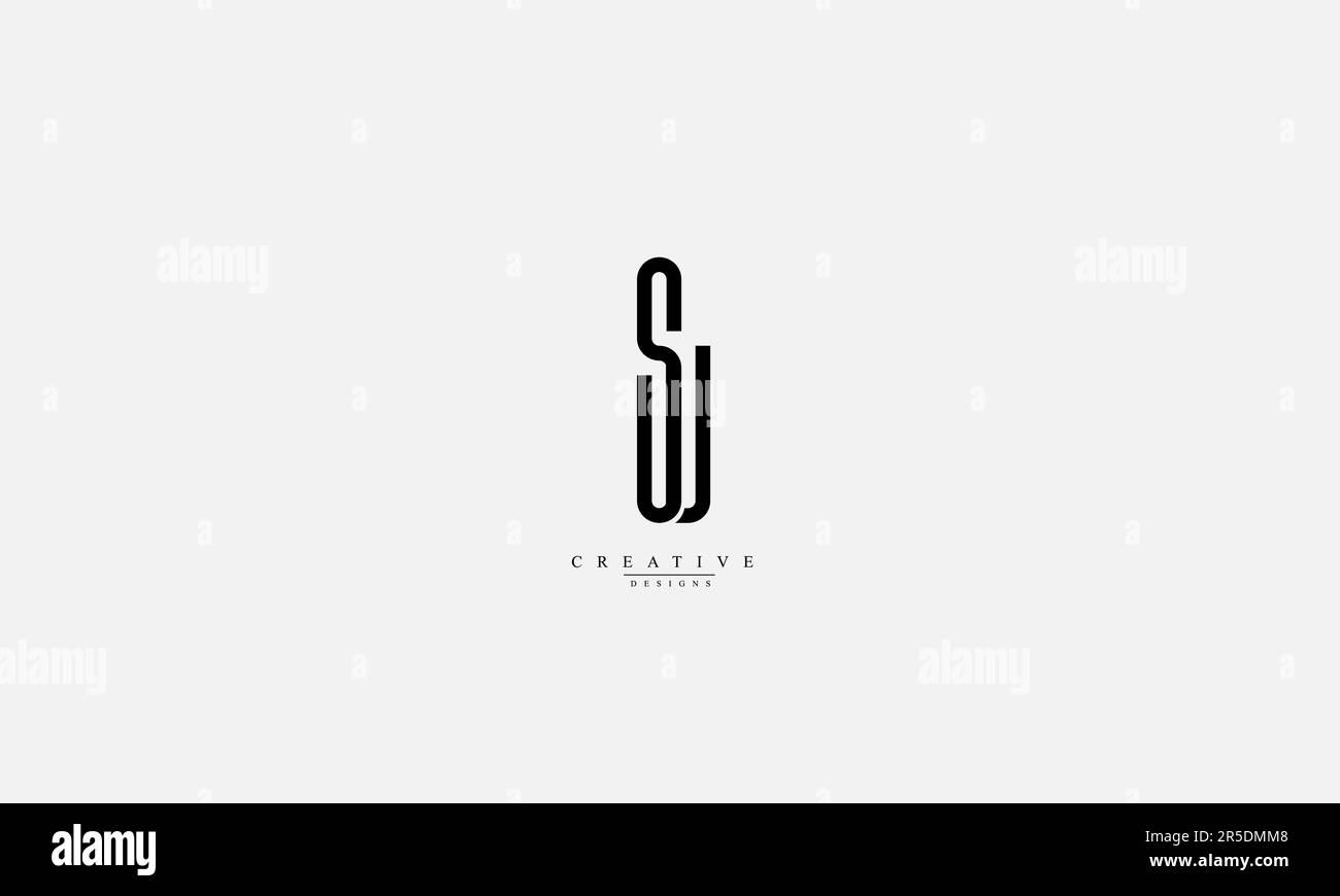 Lettere alfabetiche iniziali Monogramma logo SL LS S L Illustrazione Vettoriale