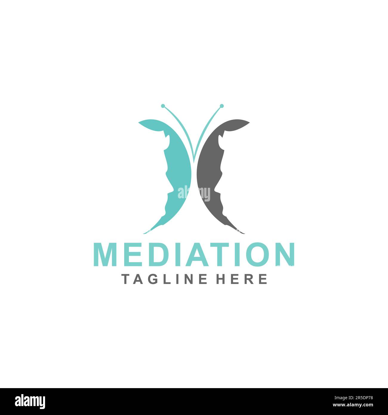 Mediazione diritto servizio Logo modello Design idea creativa Illustrazione Vettoriale