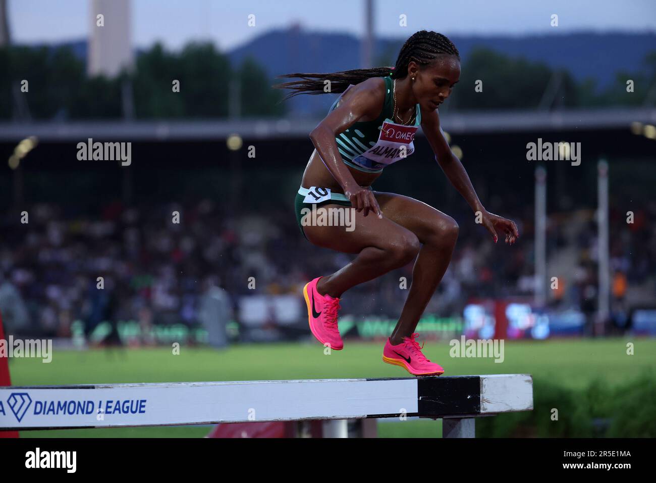 Firenze, Italia. 02nd giugno, 2023. Sembo ALMAYEW dell'Etiopia durante il 3000° Steeplechase femminile al Golden Gala Pietro Mennea, parte della serie Diamond League allo Stadio Ridolfi il 02 giugno 2023 a Firenze (Foto di Giuseppe fama/Pacific Press) Credit: Pacific Press Media Production Corp./Alamy Live News Foto Stock