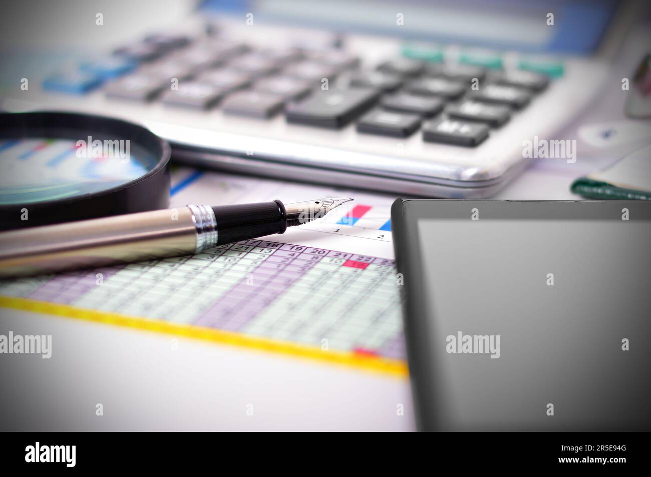 La contabilità finanziaria del mercato azionario analisi grafici Foto Stock