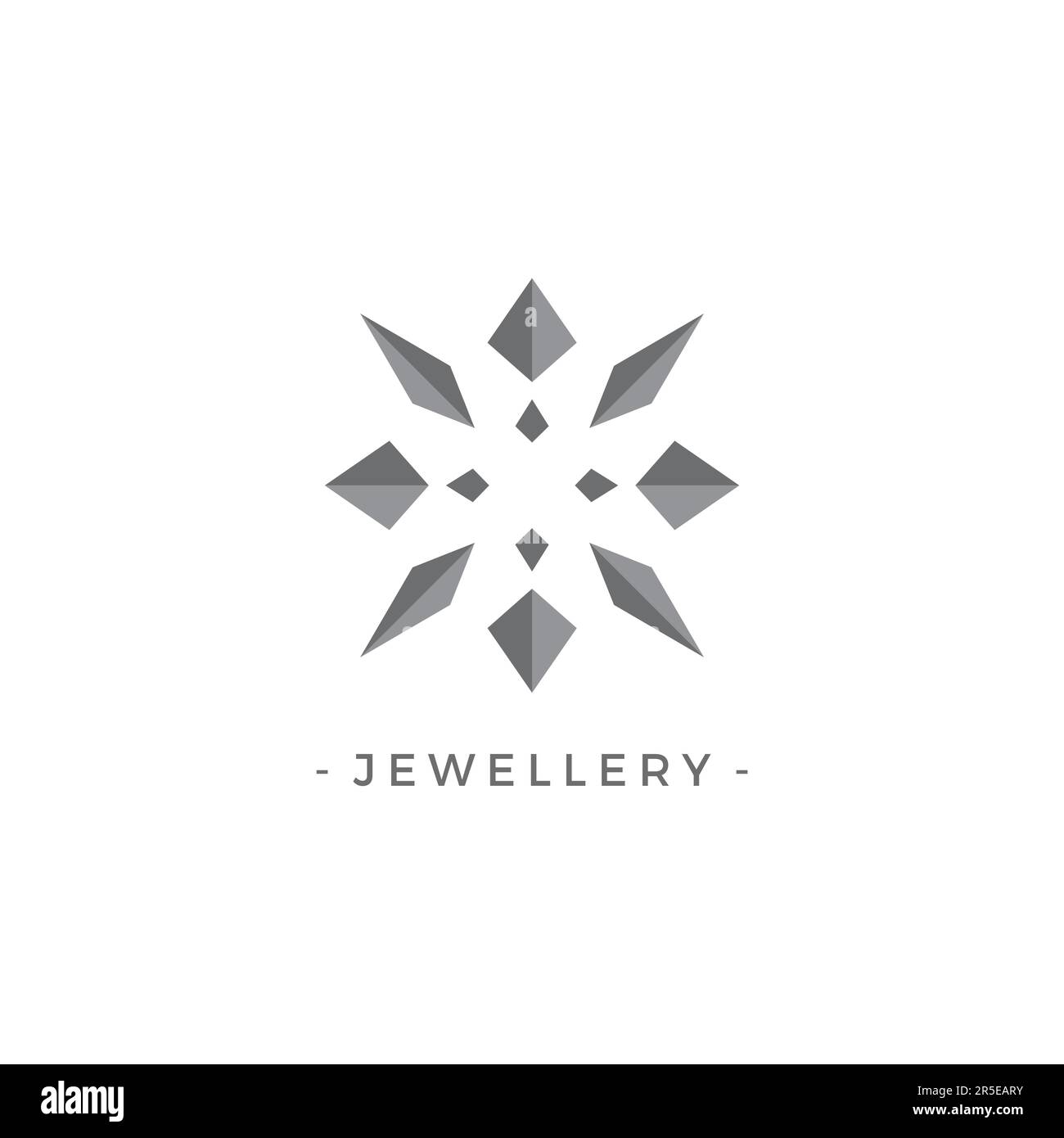 Design con logo Jewellery. Vettore Star Logo. Logo Diamond Illustrazione Vettoriale