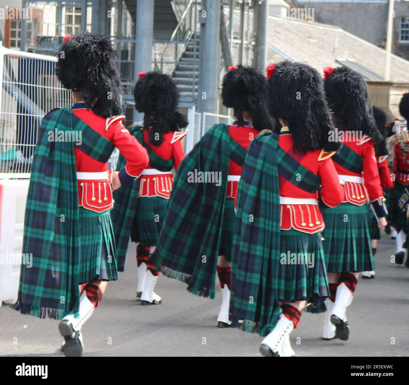 Castello di Edimburgo - Trooping the Colour Practise. Foto Stock
