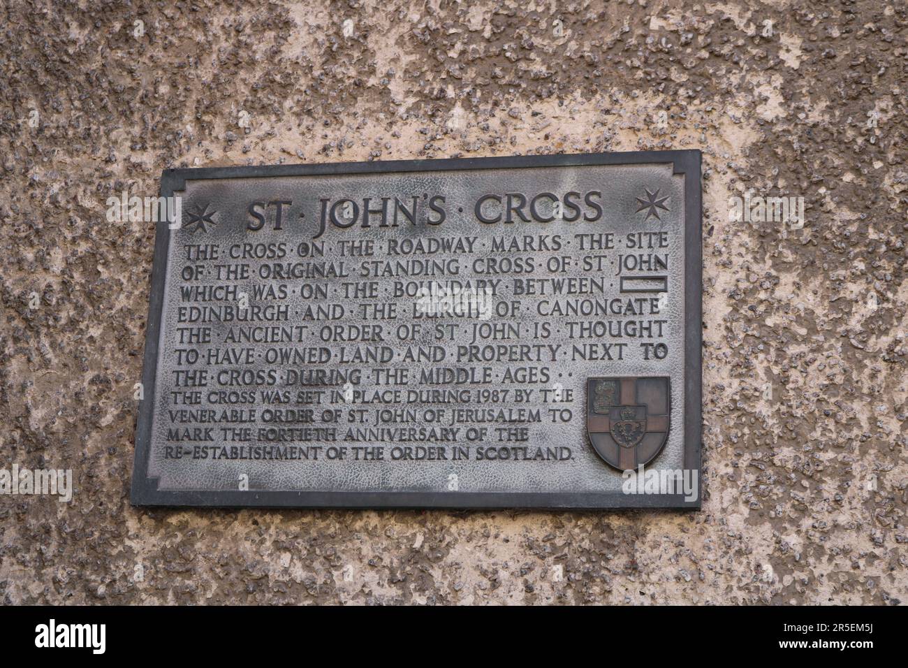 St John's Cross, Edimburgo. Foto Stock