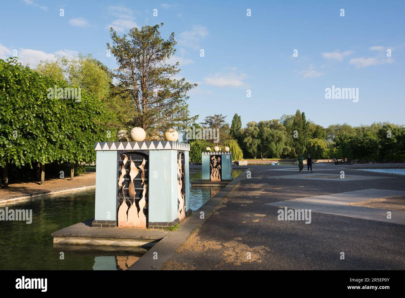 I resti Art Deco del 1951 Festival of Britain, Battersea Park, Battersea, Londra, Inghilterra, REGNO UNITO Foto Stock