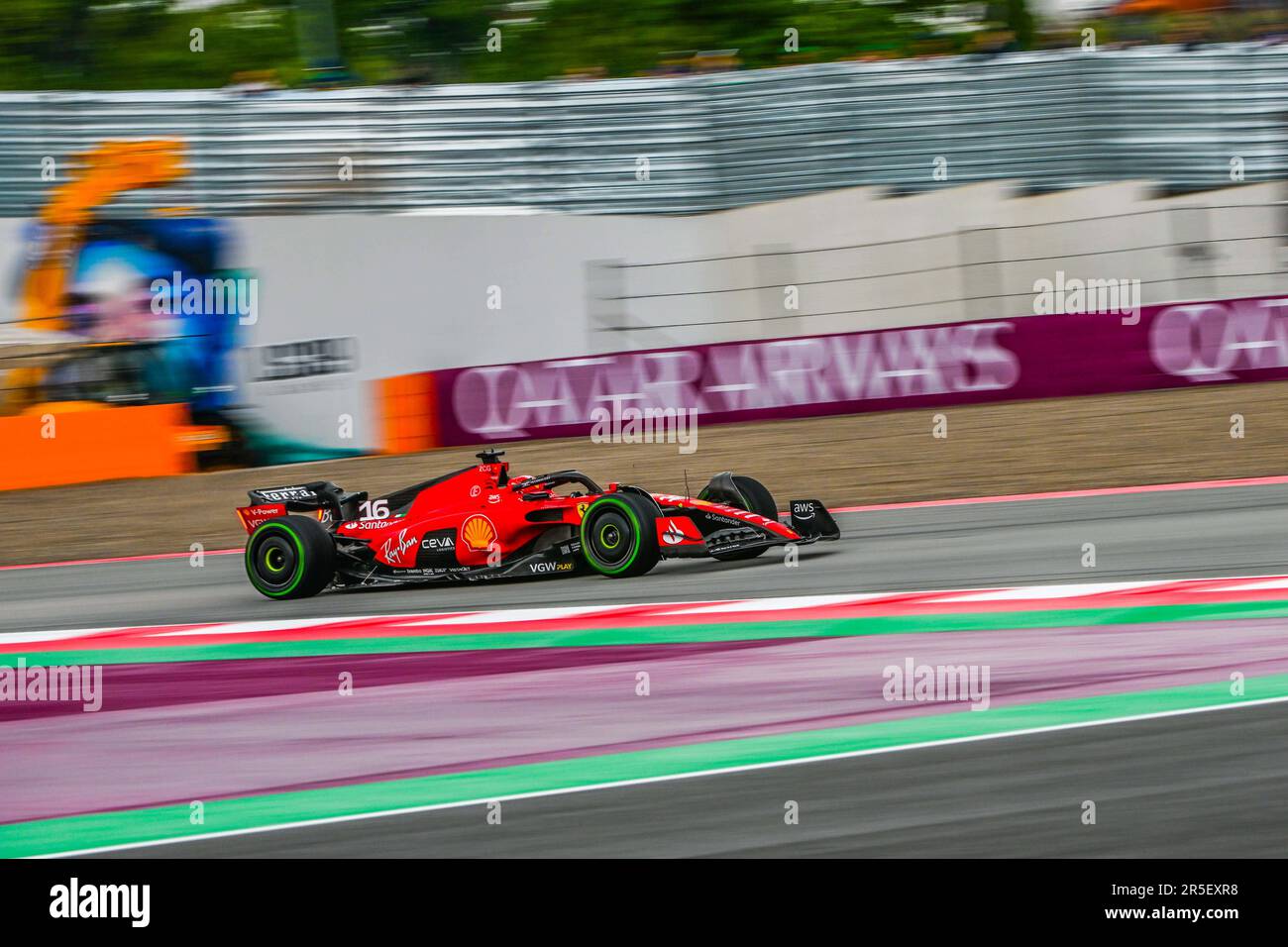 Barcellona, Spagna. 03rd giugno, 2023. CHARLES LECLERC (16) di Monaco e Ferrari durante LA FORMULA 1 Libere 3 del Gran Premio di Spagna F1 al circuito di Barcellona a Montmelo, Spagna il 03 giugno 2023 (Foto: Alvaro Sanchez) Credit: CORDON PRESS/Alamy Live News Credit: CORDON PRESS/Alamy Live News Foto Stock