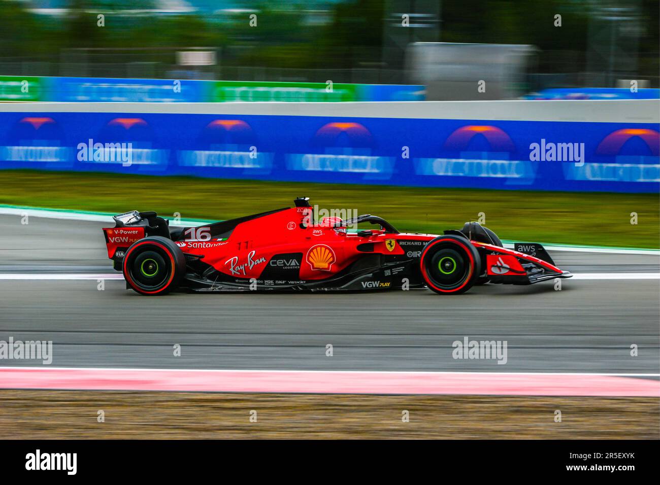 Barcellona, Spagna. 03rd giugno, 2023. CHARLES LECLERC (16) di Monaco e Ferrari durante LA FORMULA 1 Libere 3 del Gran Premio di Spagna F1 al circuito di Barcellona a Montmelo, Spagna il 03 giugno 2023 (Foto: Alvaro Sanchez) Credit: CORDON PRESS/Alamy Live News Credit: CORDON PRESS/Alamy Live News Foto Stock