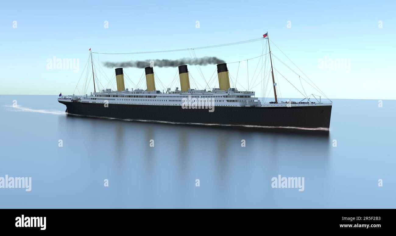 r.m.s. titanic sul grande sentiero oceanico di giorno Foto Stock