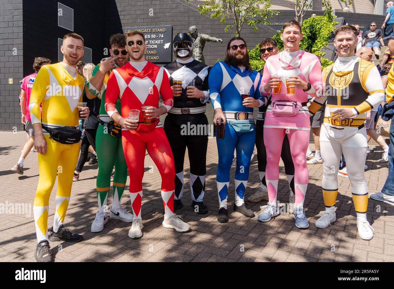 Newcastle upon Tyne, Regno Unito. 3rd giugno 2023. I fan della Rugby League del Betfred Super League Magic Weekend hanno luogo in città, con incontri ospitati allo stadio St James' Park. Credit: Hazel Plater/Alamy Live News Foto Stock