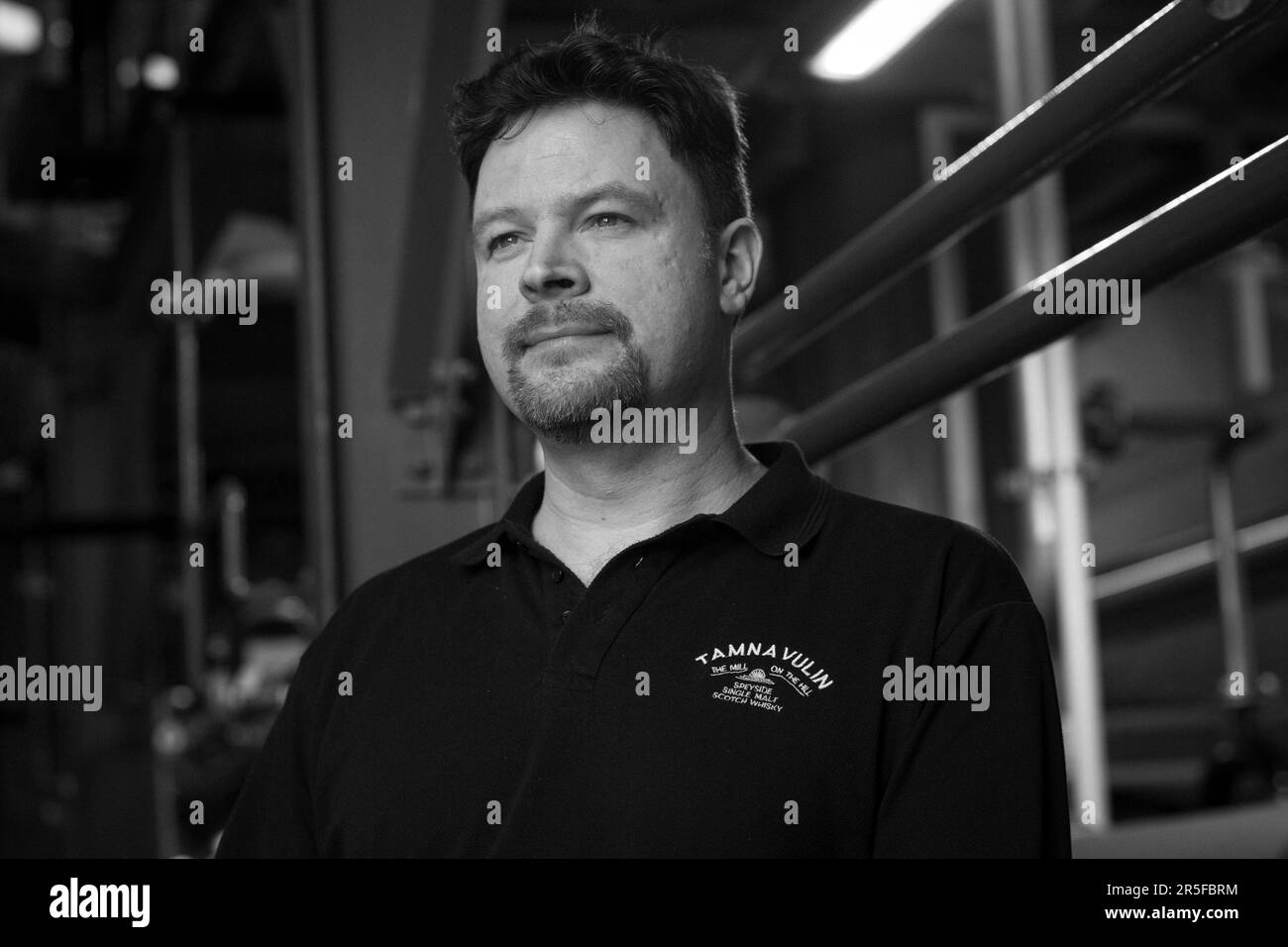 Leon Webb Distillery Manager , distilleria Tannavulin, Speyside, Scozia Foto Stock
