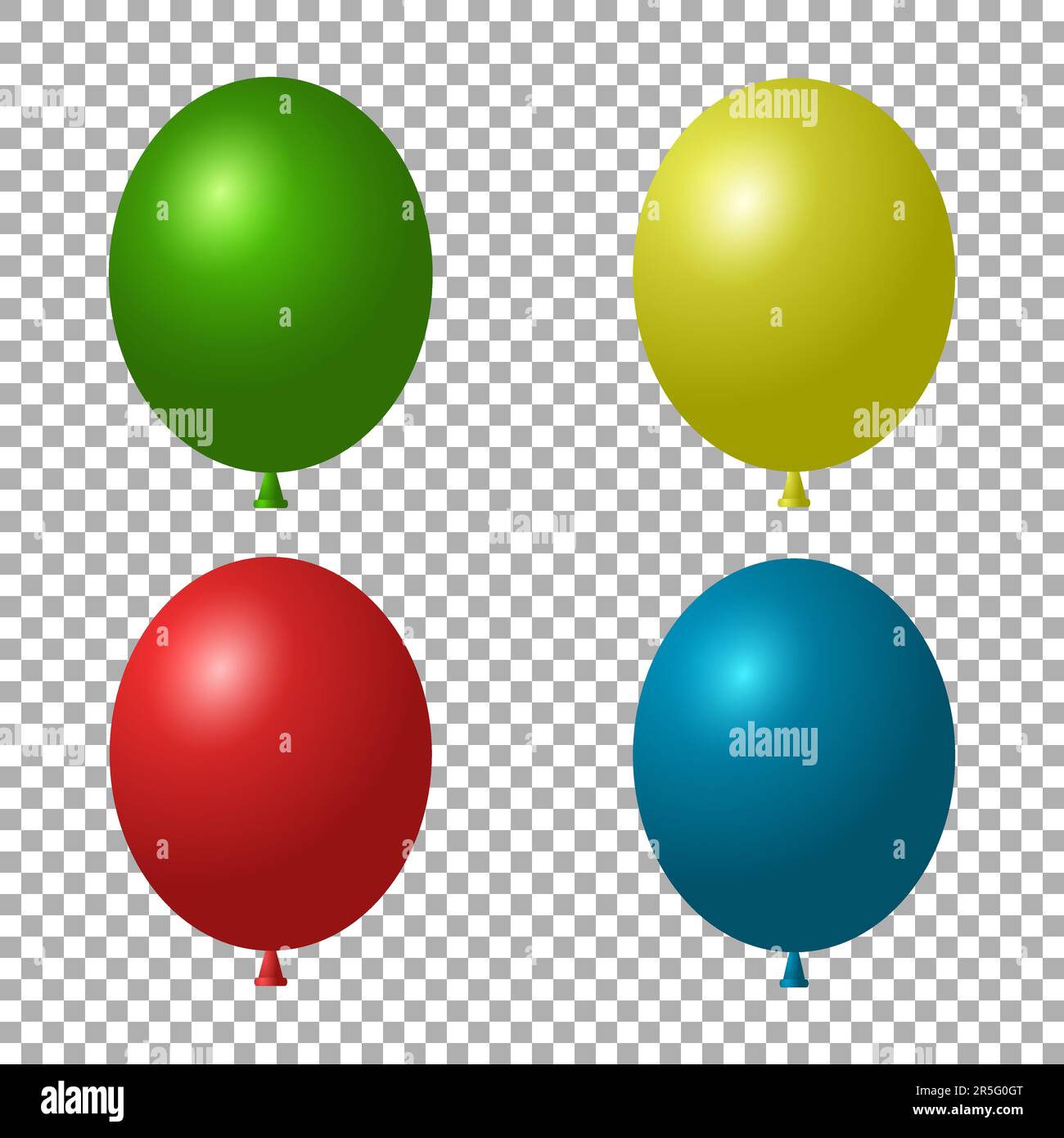 Collezione di palloncini vettoriali colorati. Illustrazione Vettoriale