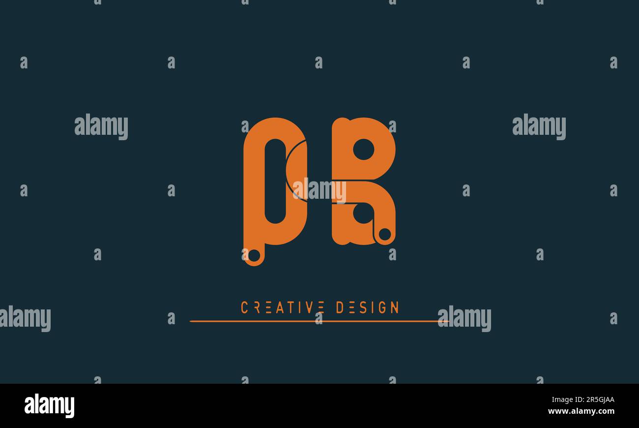 Lettere alfabetiche logo creativo moderno QB , BQ Illustrazione Vettoriale
