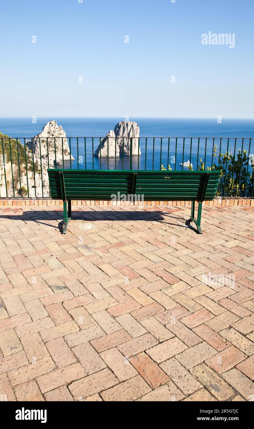 Estate a Capri, bella isola nel Golfo di Napoli, Italia Foto Stock