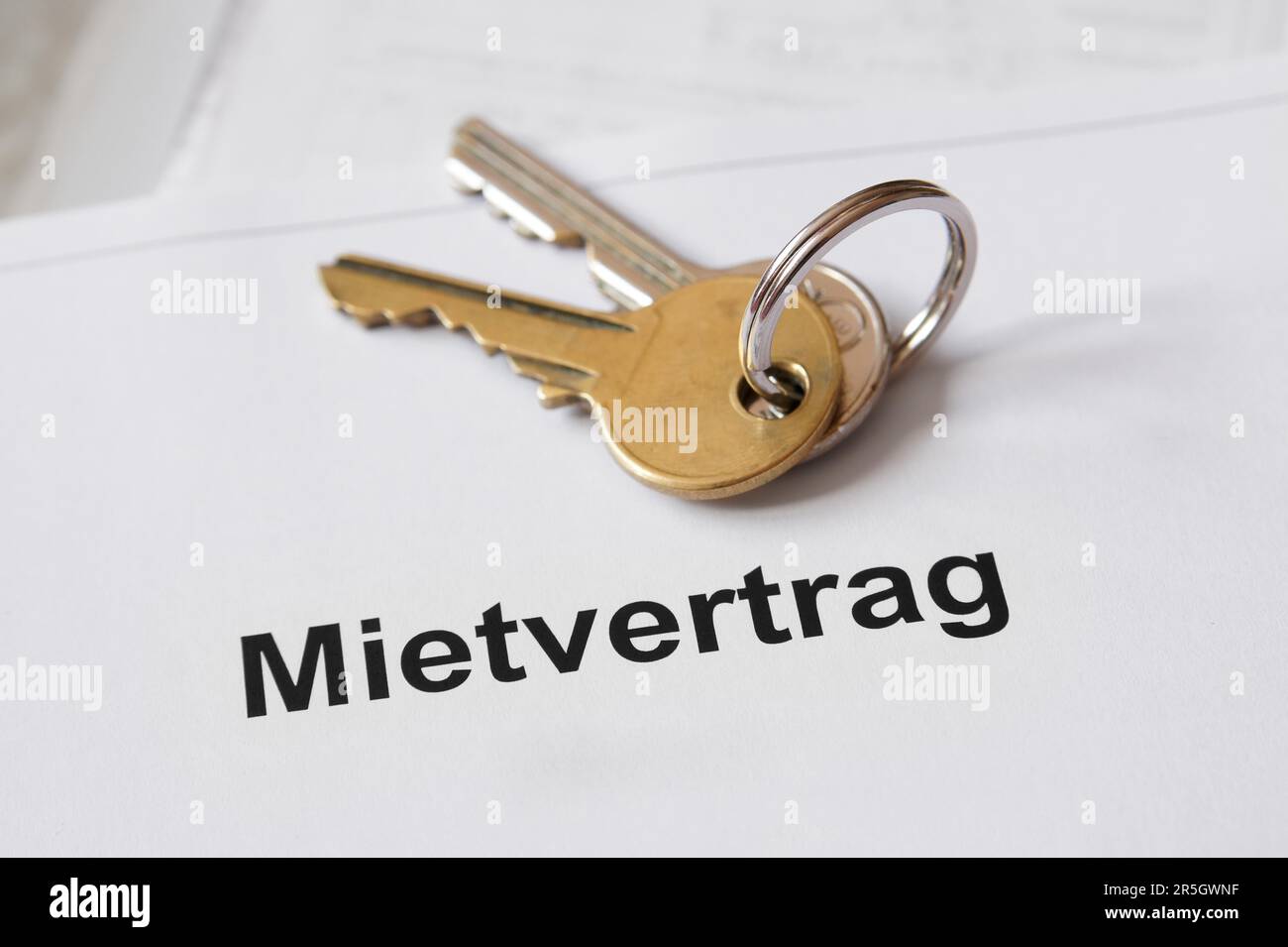 Contratto di noleggio Foto Stock