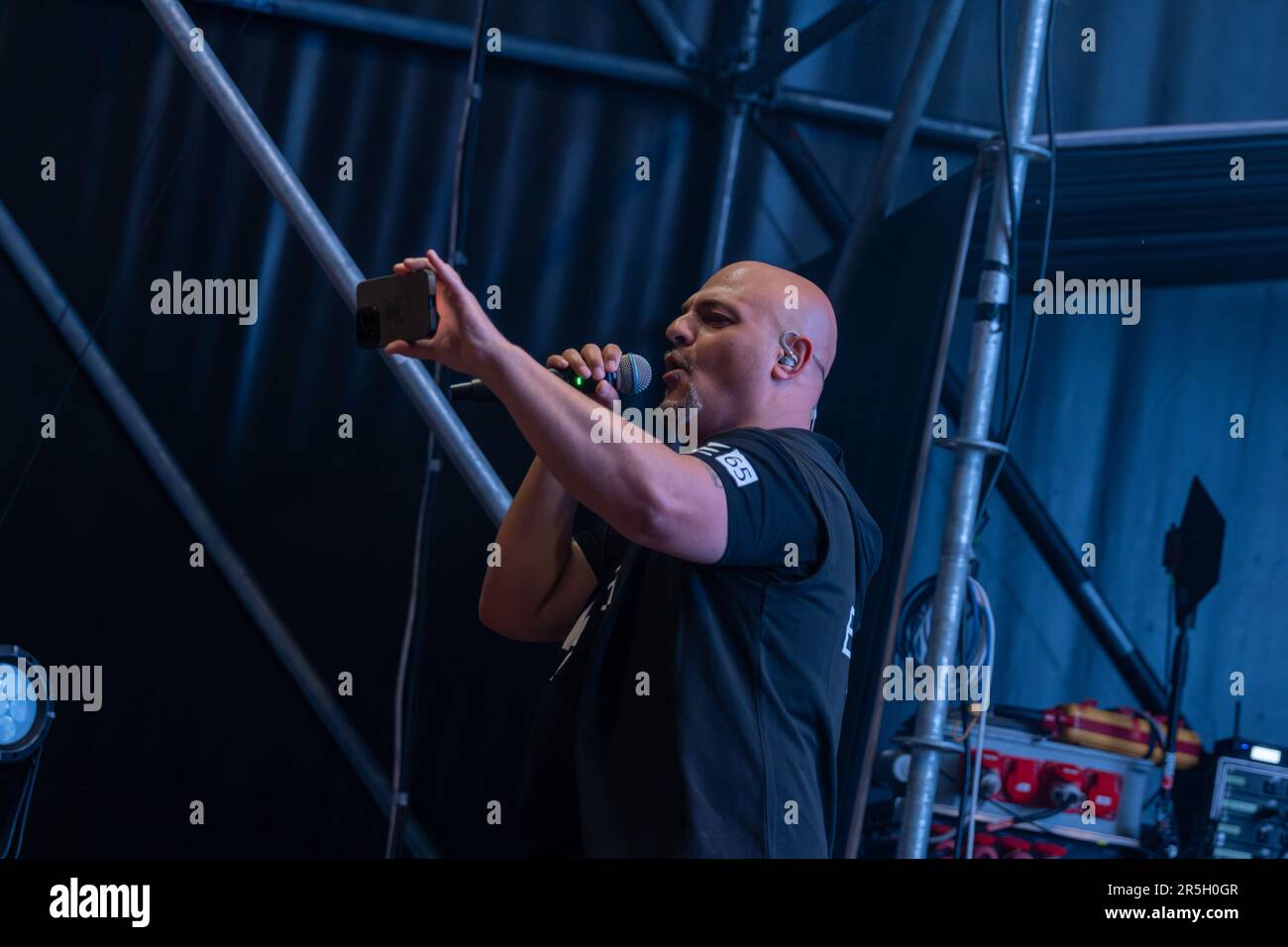 Bergamo, Italia. 03rd giugno, 2023. Jeffrey Jay, Eiffel 65 durante Eiffel 65, Concerto musicale a Bergamo, Italia, Giugno 03 2023 Credit: Independent Photo Agency/Alamy Live News Foto Stock