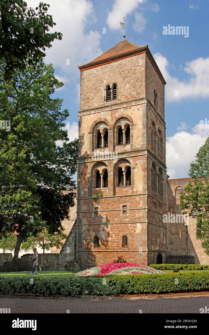 Katharinenturm, Bad Hersfeld, Assia, campana di Lullus dal 1038, torre campanaria, Germania Foto Stock